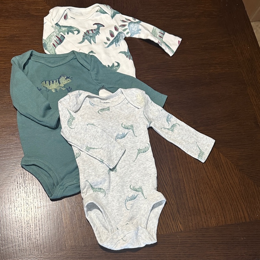 Baby Boy Long Sleeve Onesies Set - 3 Month
